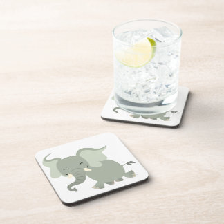 Cute Merry Cartoon Elephant Onderzetters Set