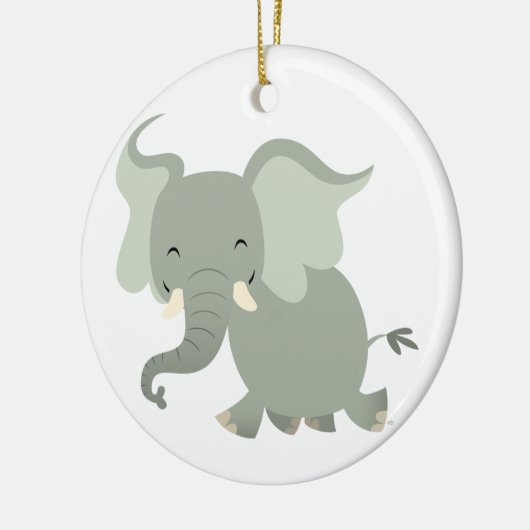 Cute Merry Cartoon Elephant Ornament (Links)