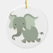 Cute Merry Cartoon Elephant Ornament (Achterkant)