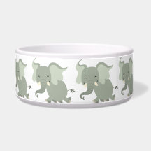 Cute Merry Cartoon Elephant Pet Bowl