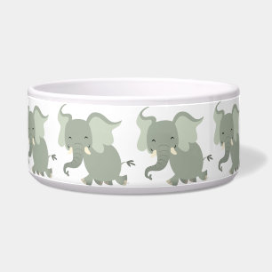 Cute Merry Cartoon Elephant Pet Bowl Voerbakje