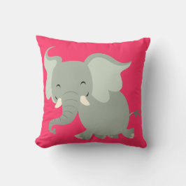Cute Merry Cartoon Elephant Pillow Kussen