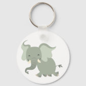 Cute Merry Cartoon Elephant Sleutelhanger (Voorkant)