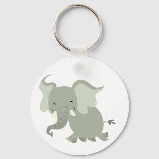 Cute Merry Cartoon Elephant Sleutelhanger