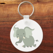 Cute Merry Cartoon Elephant Sleutelhanger (Voorkant)