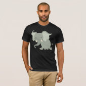 Cute Merry Cartoon Elephant T-Shirt (Voorkant volledig)