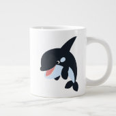 Cute Merry Cartoon Killer Whale Jumbo Mok (Rechts)
