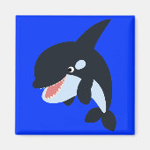 Cute Merry Cartoon Killer Whale Magnet (Voorkant)
