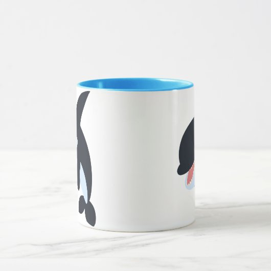 Cute Merry Cartoon Killer Whale Mok (Midden)