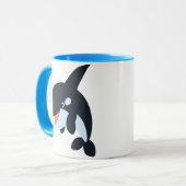Cute Merry Cartoon Killer Whale Mok (Voorkant links)