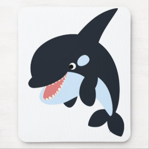 Cute Merry Cartoon Killer Whale Mousepad Muismat
