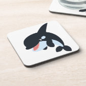 Cute Merry Cartoon Killer Whale Onderzetter Set (Linkerzijde)