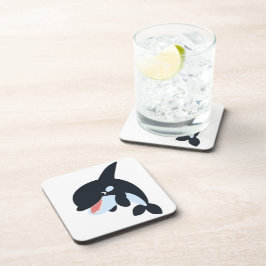 Cute Merry Cartoon Killer Whale Onderzetter Set