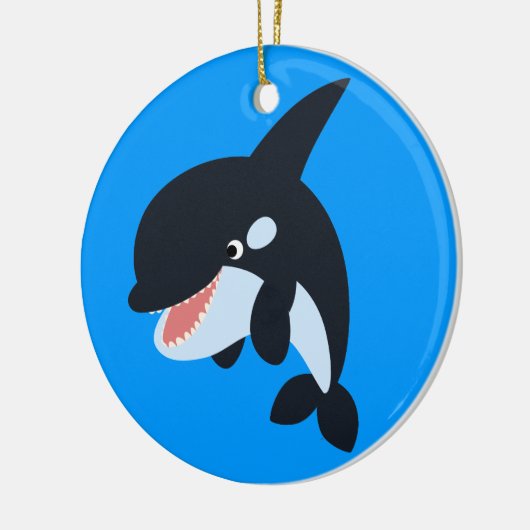 Cute Merry Cartoon Killer Whale Ornament (Links)
