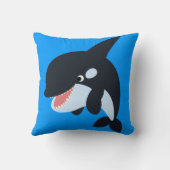 Cute Merry Cartoon Killer Whale Pillow Kussen (Achterkant)