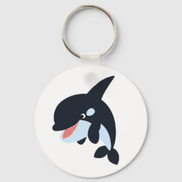 Cute Merry Cartoon Killer Whale Sleutelhanger