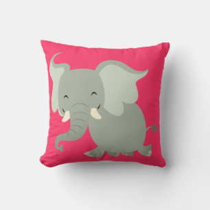 Cute Merry Cartoon Olifant Kussen