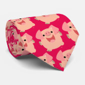 Cute Merry Cartoon Pig Stropdas (Opgerold)