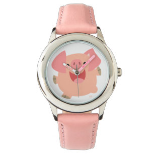 Cute Merry Cartoon Pig Watch Horloge