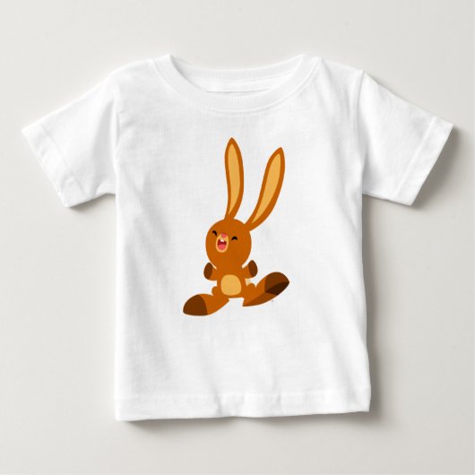 Cute Merry Cartoon Rabbit Baby T-Shirt (Voorkant)