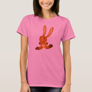 Cute Merry Cartoon Rabbit Women T-Shirt