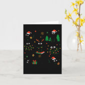 Cute Merry Catmas Cat Lover Christmas Light Pajama Kaart (Gele Bloem)