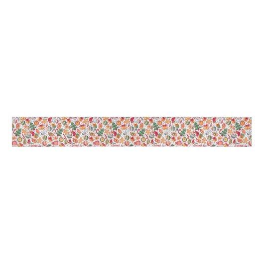  Cute Merry Christmas Aesthetic -Festive Pattern Grosgrain Lint (Voorkant)