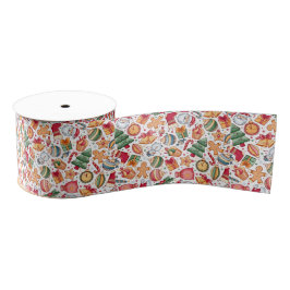  Cute Merry Christmas Aesthetic -Festive Pattern Grosgrain Lint