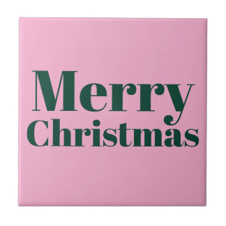 Cute Merry Christmas Ceramic Tile. Tegeltje