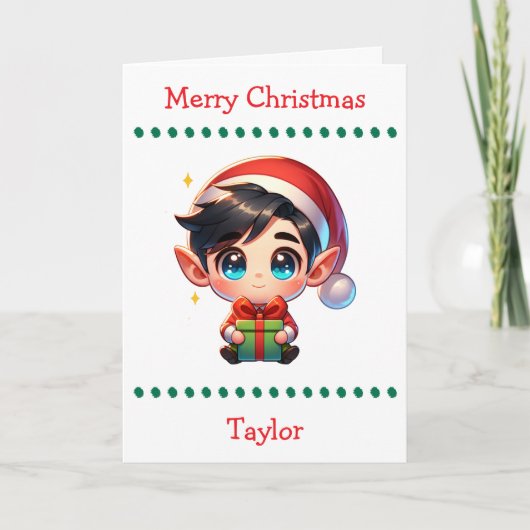 Cute Merry Christmas Child's | Word Search Inside Feestdagen Kaart (Voorkant)