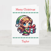 Cute Merry Christmas Child's | Word Search Inside Feestdagen Kaart (Voorkant)