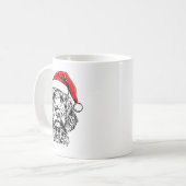Cute Merry Christmas Goldendoodle Santa Christmas  Koffiemok (Voorkant links)