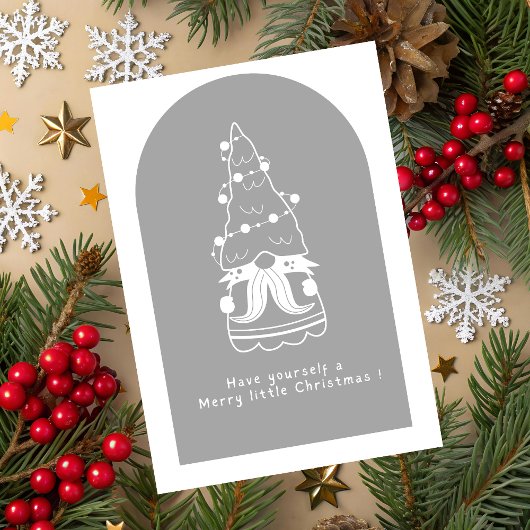 Cute Merry Christmas Greeting Card Kaart