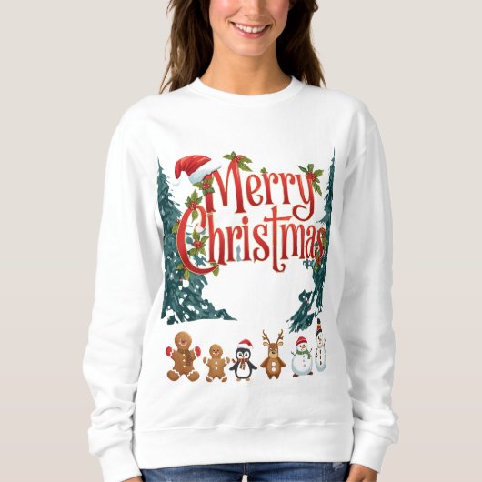 Cute Merry Christmas Holiday Sweater Design (Voorkant)