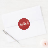 Cute Merry Christmas Snowman  Ronde Sticker (Envelop)