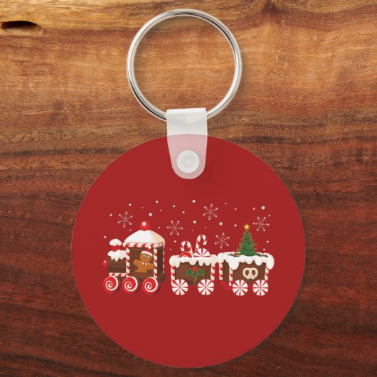 Cute Merry Christmas Snowman  Sleutelhanger (Achterkant)