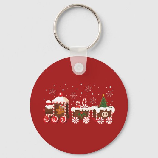 Cute Merry Christmas Snowman  Sleutelhanger (Achterkant)
