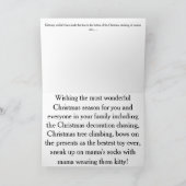 Cute Merry Christmas Tree Kitten  Feestdagen Kaart (Binnen)