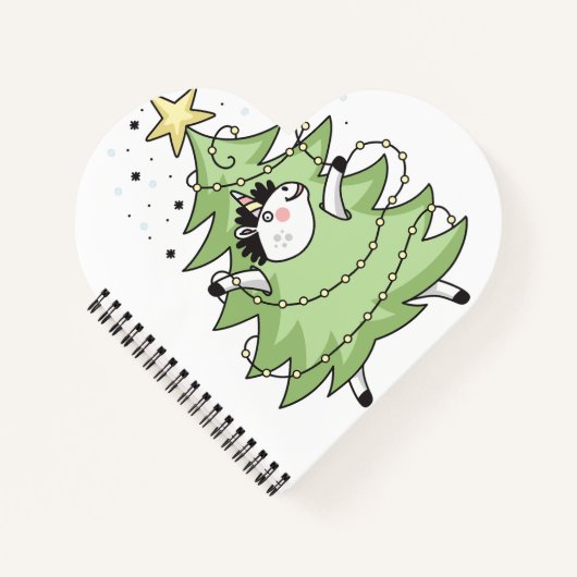 Cute Merry Christmas unicorn Notitieboek (Voorkant)