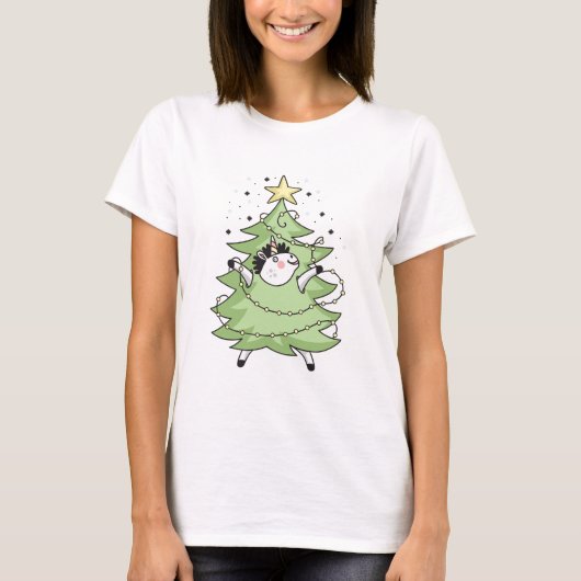 Cute Merry Christmas unicorn T-shirt (Voorkant)