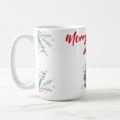 Cute merry Cow Christmas tree calf ox Xmas pattern Koffiemok (Links)