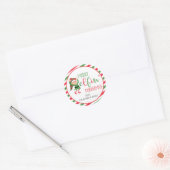Cute Merry Elf Kerst sticker (Envelop)