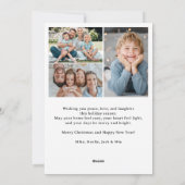 Cute Merry Everything Inclusive 3 photos collage Feestdagenkaart (Achterkant)