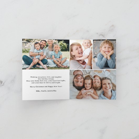 Cute Merry Everything Inclusive 4 photo COLLAGE Feestdagen Kaart (Binnen)