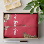 Cute merry giraffe Christmas tree zoo safari Xmas  Tissuepapier (Geschenk)