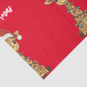 Cute merry giraffe Christmas tree zoo safari Xmas  Tissuepapier (Detail)