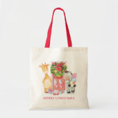 Cute Merry Giraffe Zebra op maat Tote Bag (Voorkant)