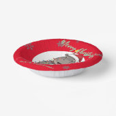 Cute merry Hippo christmas tree zoo safari Xmas  Papieren Kommen (Gebogen)