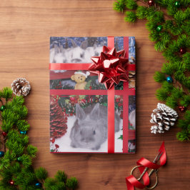 Cute Merry kerst Bunny Rabbit Cadeaupapier