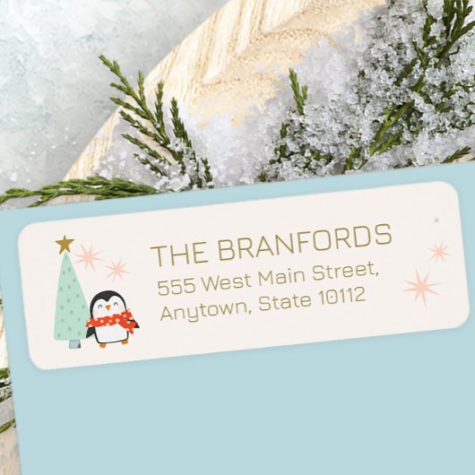 Cute Merry kerst Etiket